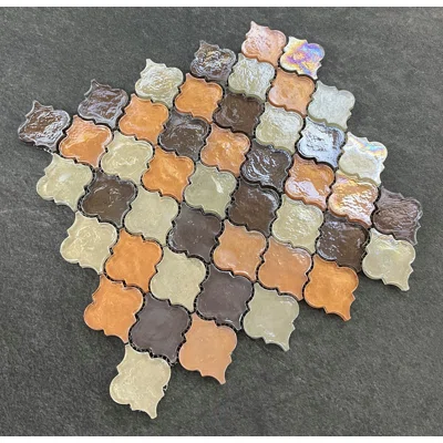 2" x 2.5" Glass Arabesque Mosaic Wall & Floor Tile