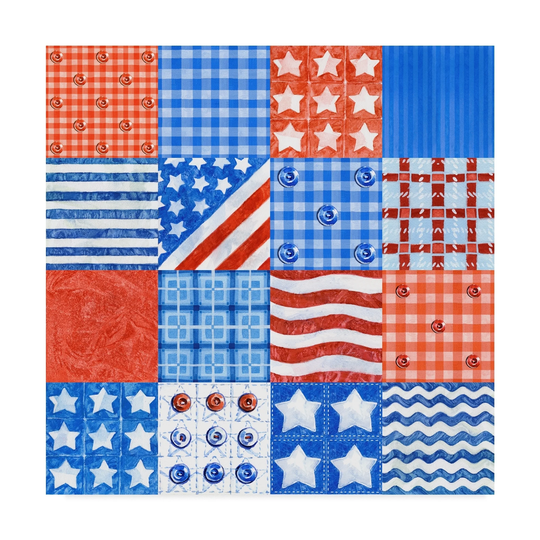 Geraldine Aikman 'Usa Quilt' Canvas Art - Multi-color