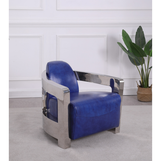 Somette Contemporary Accent Chair, Blue - Accent Chair