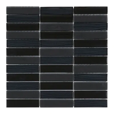 1" x 4" Glass Mosaic Wall Tile