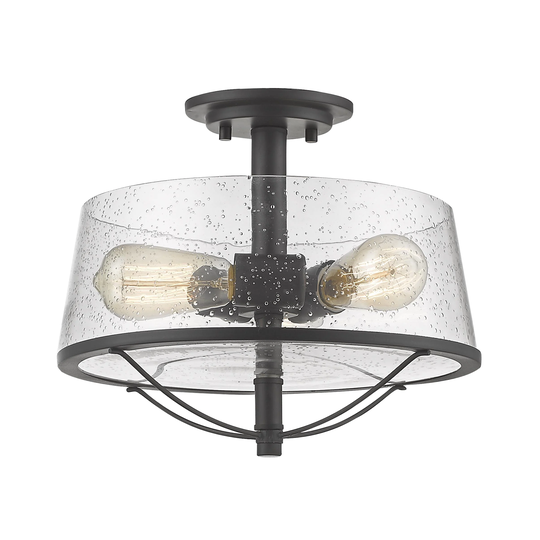 Avery Home Lighting Mariner Bronze 3 Light Semi-Flush