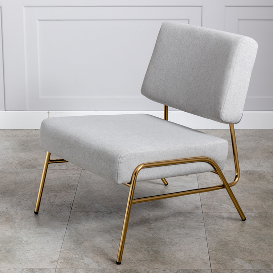 Wire Metal Frame Armless Accent Chair Lounge Chair