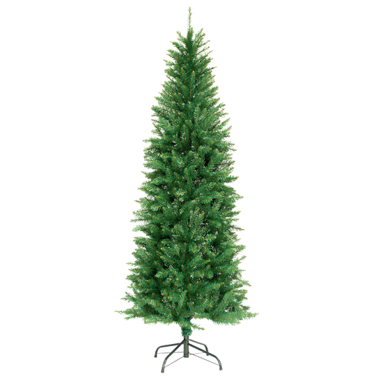 Joiedomi Green PVC and PE Blend Indoor Outdoor Pencil Christmas Tree with Metal Stand