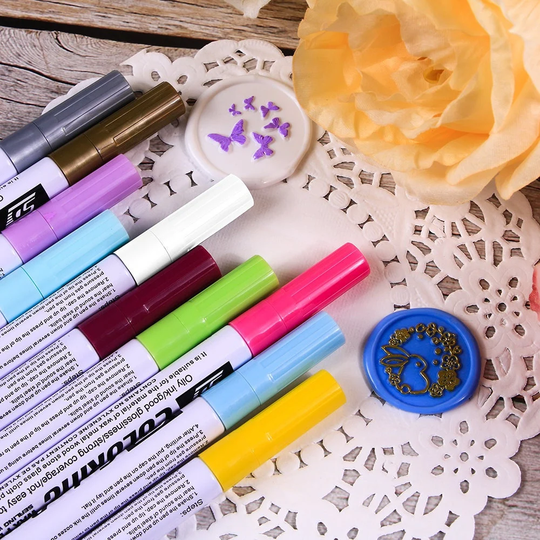 Wax Seal Coloring Pens, 10 Colors Of Gold Pen, Tools, Printing Pens