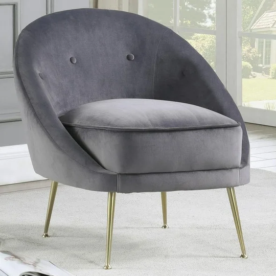 Silver Orchid Carruthers Modern Velvet Accent Chair