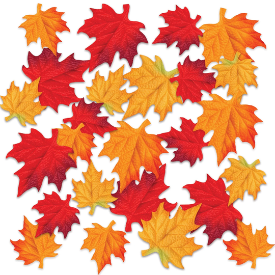 7" Brown and Orange Deluxe Fabric Autumn Leaves