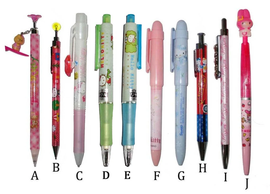Japan Kawaii Cartoon Character Mechanical Pencil/Ballpoint Pen | Old School