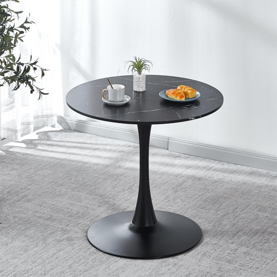 31.5''/42" Tulip Table Mid-century Dining Table With Round Mdf Table Top, Pedestal End Table Leisure Coffee Table