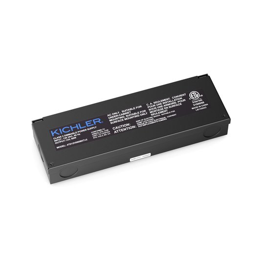 Kichler Lighting 4TD 12V Direct Wire Dimmable Power Supply Textured Black