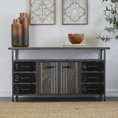 Demeter Metal and Wood Sideboard