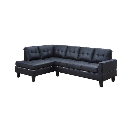 ACME Jeimmur Sectional Sofa in Black