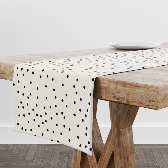 Table Runner Abstract Dots | Unique Design Decor High Quality Textile & Print Made in Eu