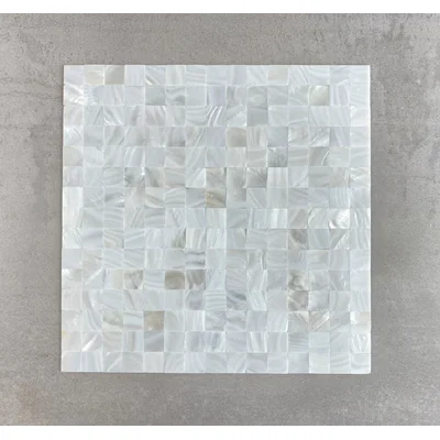 0.75" x 0.75" Seashell Grid Mosaic Wall Tile