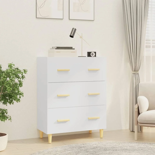 Sideboard White 27.6"x13.4"x35.4" Engineered Wood