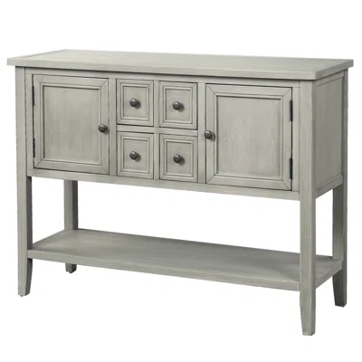 TREXM Cambridge Series Buffet Sideboard Console Table With Bottom Shelf