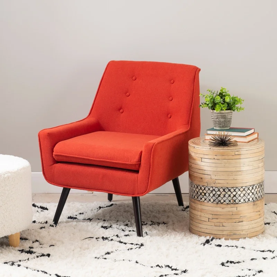 Liz Pimento Mid-Century Button-Tufted Chair
