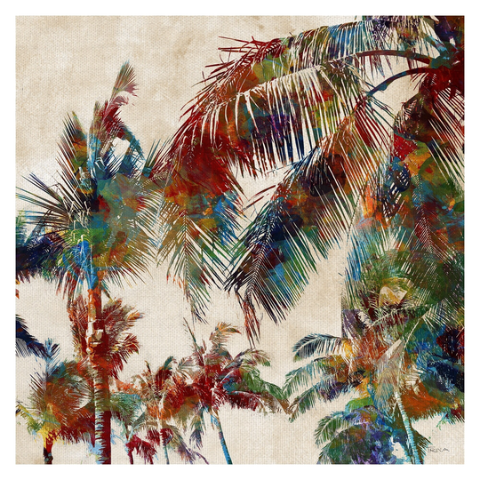Masterpiece Art Gallery Tropical Punch II Palm Tree by Katrina Craven Canvas Art Print - Multi-color