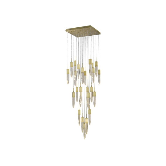 Avenue Lighting 25 Light Flush Mount Pendant Aspen Brushed Brass - Exact Size
