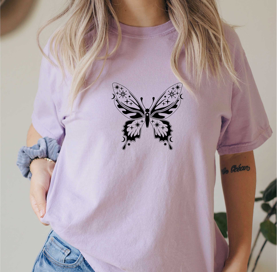 Comfort Colors Celestial Butterfly Shirt, Pupa Top, Animals T-Shirt, Comfy Oversized Boho Gift