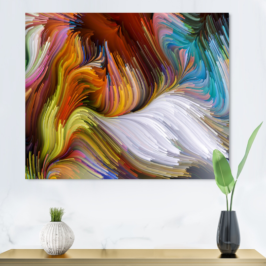Designart 'Elegance Of Liquid Color IX' Modern Canvas Wall Decor