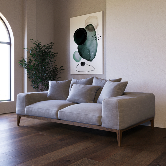 Divani Casa Corina Modern Grey Fabric Sofa