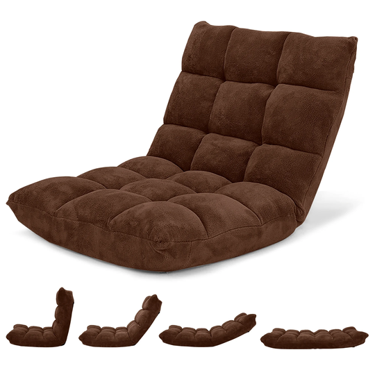 Costway Adjustable 14-Position Floor Chair Folding Lazy Gaming Sofa - see details