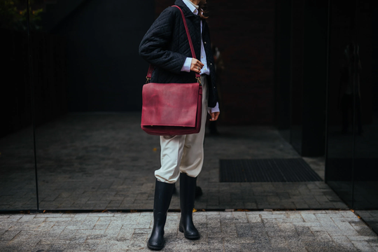 Leather Crossbody Bag, Vintage Leather Messenger Satchel Laptop College Shoulder Office Work Briefcase