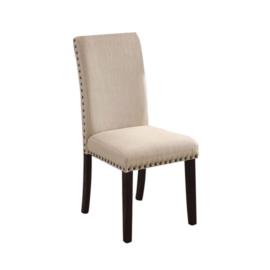 Dodson I Transitional Side Chair, Black and Ivory, Set Of 2 - 38 H x 25.5 W x 19.5 L Inches