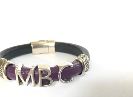 Hbcu - Morris Brown College Black Purple Leather Bracelet Jewelry Wolverine