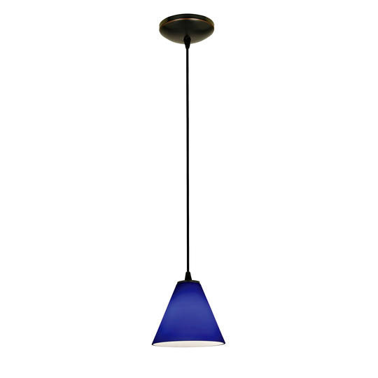 Access Lighting Martini 1 Light LED Pendant - 7" Wide with Cobalt