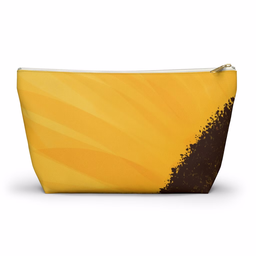 Sunflower Makeup Bag, Gift For Friend, Floral Pencil Case, Summer Accessory Pouch, Garden Aesthetic, Spring Bags