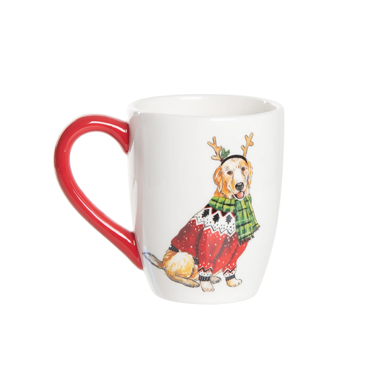 Dog Christmas Mug - White