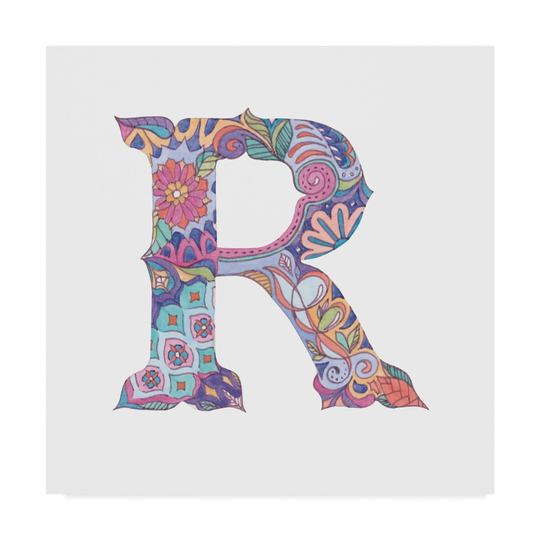 Green Girl Canvas 'R' Canvas Art - Multi-color