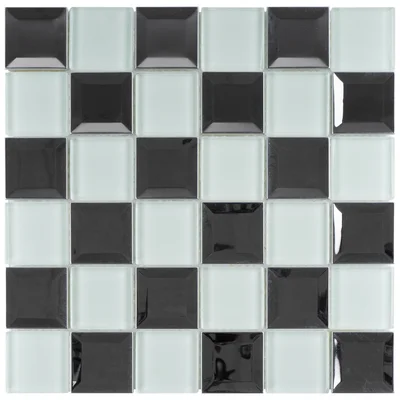 Square Metal 2" x 2" Grid Metal Look Mosaic Wall Tile