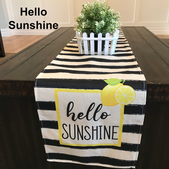 Table Runner - Hello Sunshine - Weddings, Showers, Home Decor
