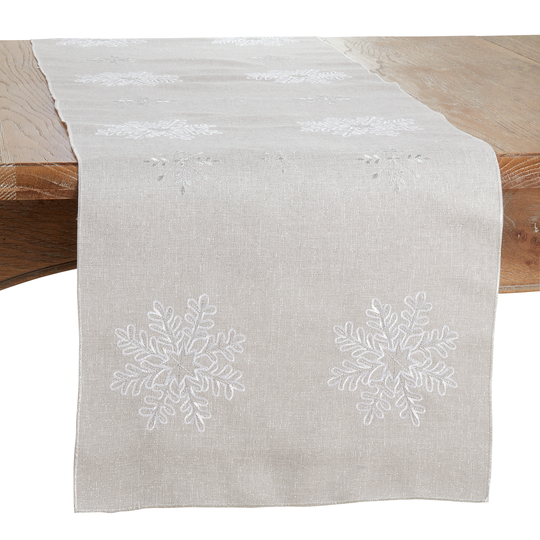 Table Runner With Snowflake Design