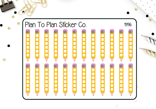 1996~~Pencil Checklist Planner Stickers