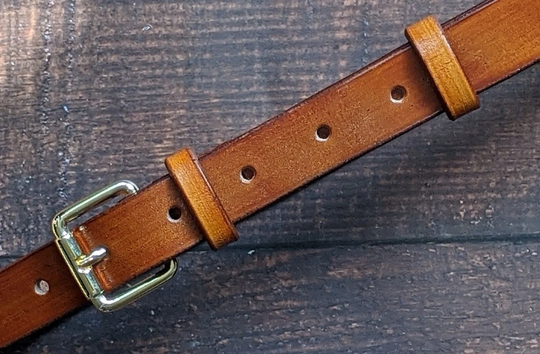 Women Leather Belt Handmaid & Hand-Tanned Italian Leather, Dress Belt, 3/4 Inch Black/Brown