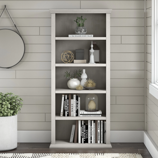 Yorktown Tall 5 Shelf Bookcase by Bush Furniture