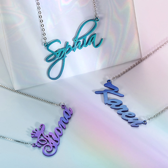 Personalized Colorful Name Necklace For Gift | Her Women Girl
