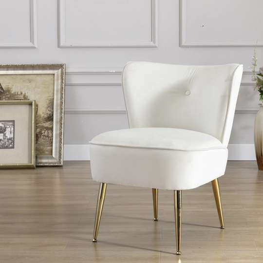 Lily Velvet Upholstered Wingback Chair - 25.98"L x 22.83"W x 29.53"H