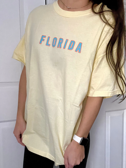 Tri-Color Florida Tee | Banana Comfort Colors