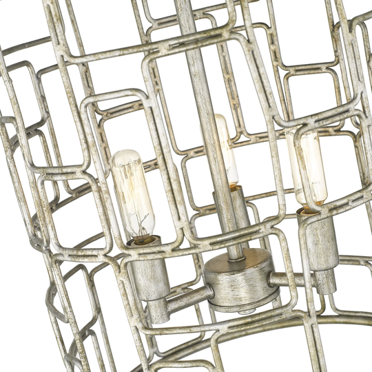 Amoret 3-light Antique Silver Convertible Pendant