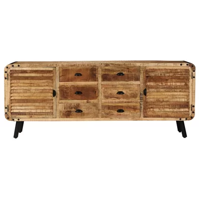 Laurene 78.74" Wide 6 Drawer Mango Wood Sideboard