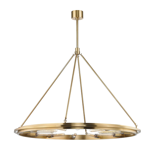 Hudson Valley Chambers 12-light Aged Brass Pendant