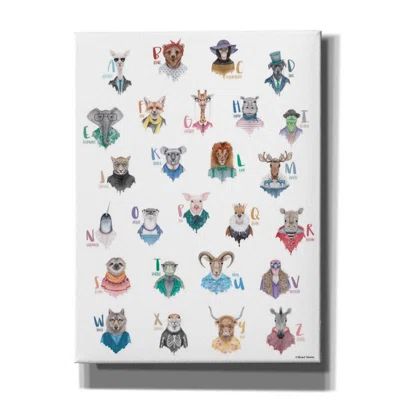 Animal Alphabet Poster by Rachel Nieman - Wrapped Canvas Painting
