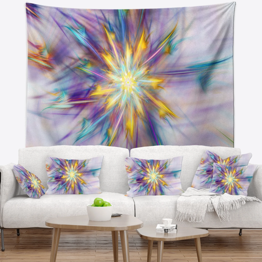 Designart 'Large Exotic Colorful Flower' Floral Wall Tapestry