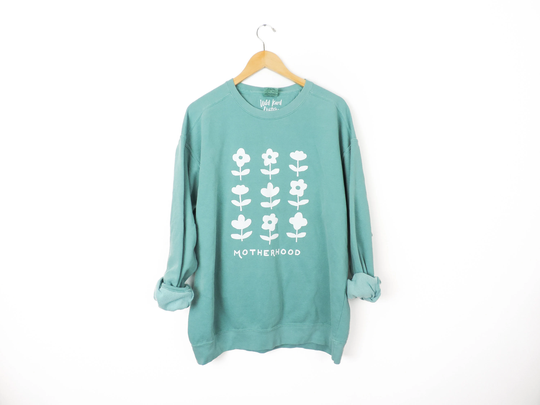New Floral Motherhood Comfort Colors Crewneck Sweatshirt // Size Small-3xl
