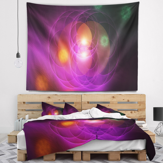 Designart 'Merge Colored Spheres.' Contemporary Wall Tapestry