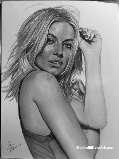 Sienna Miller Original Graphite Drawing | Not A Print